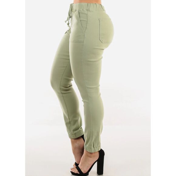 Juicy Couture Green Melon Laguna Skinny Drawstring Pant Size 27" NWT - Picture 3 of 4
